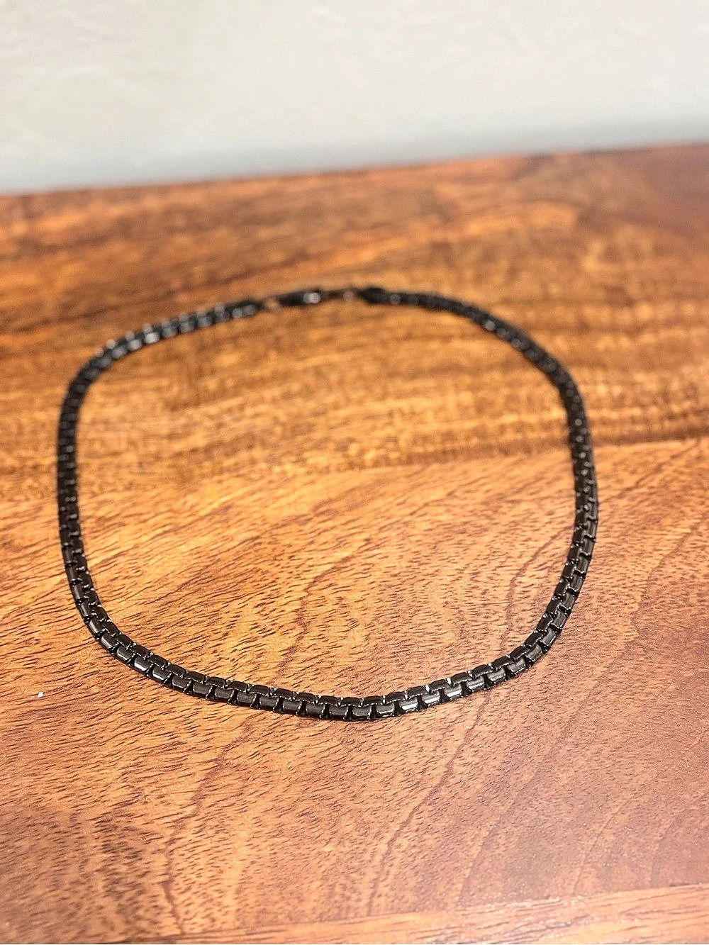 Men Fashion Jewelry Accessory Dark Gray Chain Necklace Like New